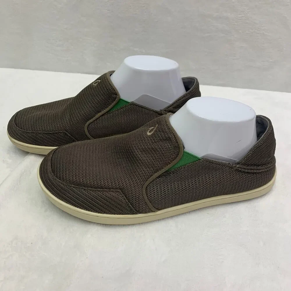 OluKai Mens 8.5 Nohea Mesh Sneakers Slip On Comfort Shoes Collapsible Heel Water